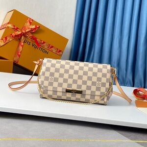 Louis Vuitton Checkered Beige Crossbody Bag